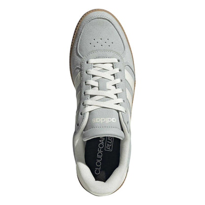 Grey-White - Lifestyle - Adidas Womens-Ladies Sleek Suede Trainers