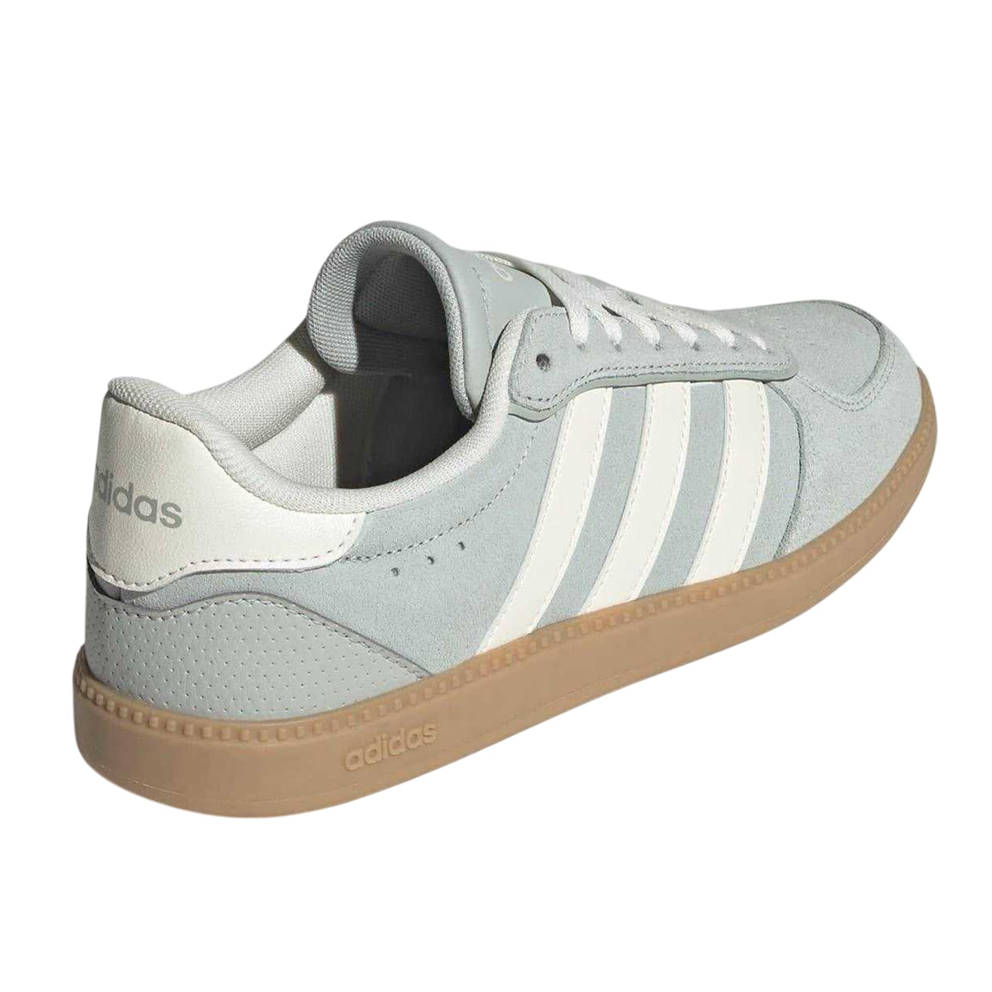 Grey-White-Gum - Back - Adidas Womens-Ladies Sleek Suede Trainers