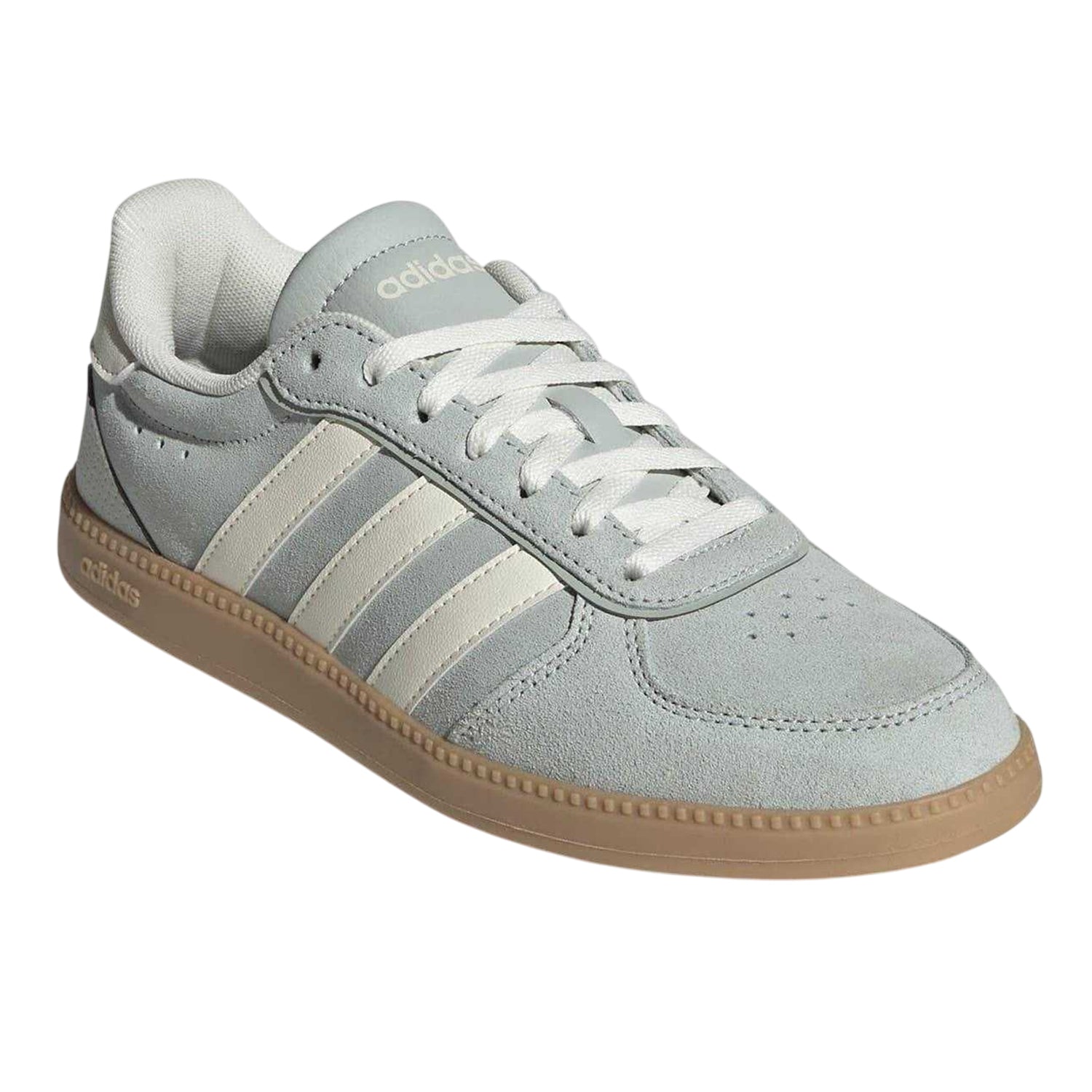 Grey-White-Gum - Lifestyle - Adidas Womens-Ladies Sleek Suede Trainers
