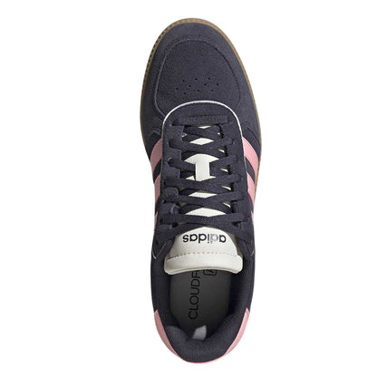Navy-Pink-Gum - Lifestyle - Adidas Womens-Ladies Sleek Suede Trainers