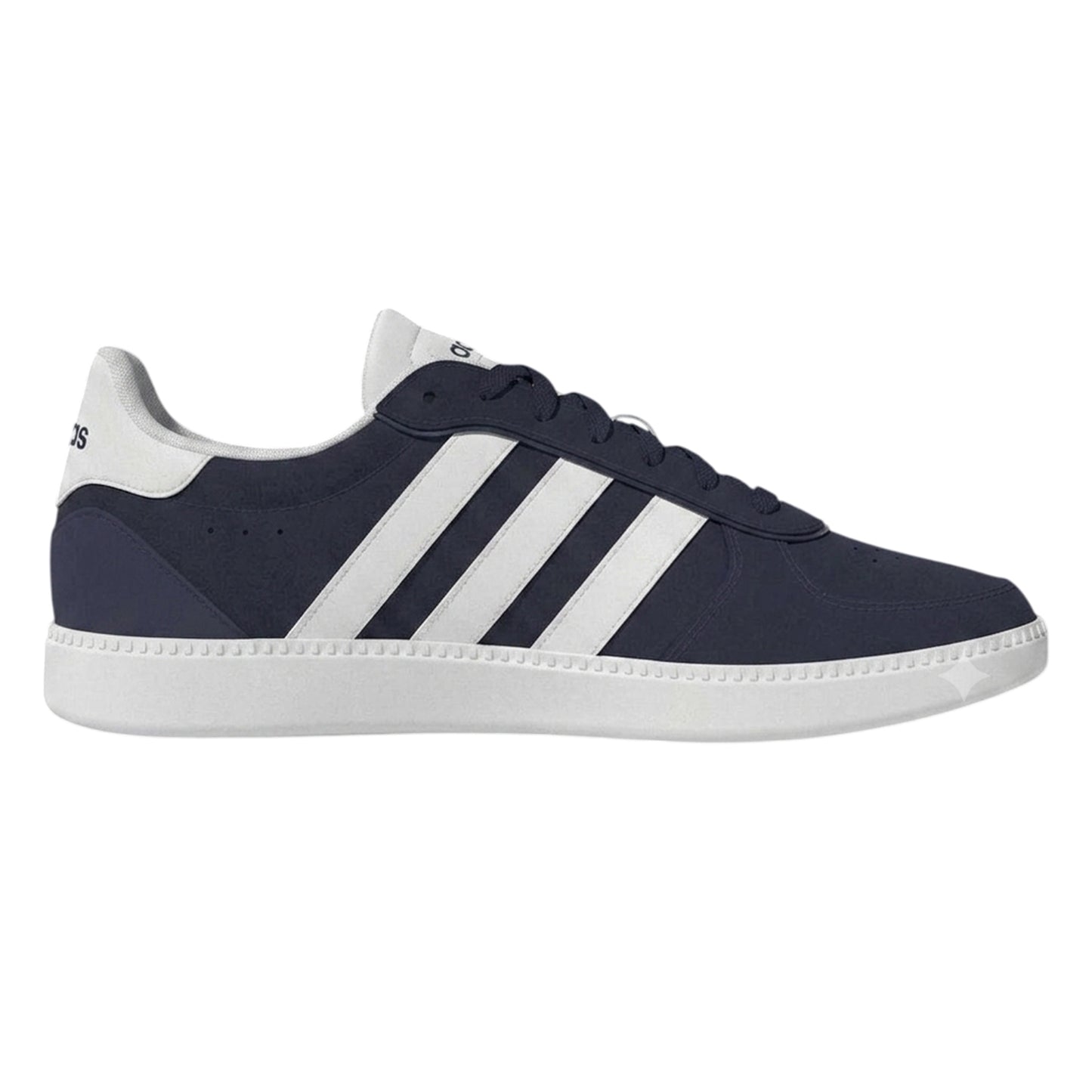 Navy-White - Front - Adidas Womens-Ladies Sleek Suede Trainers