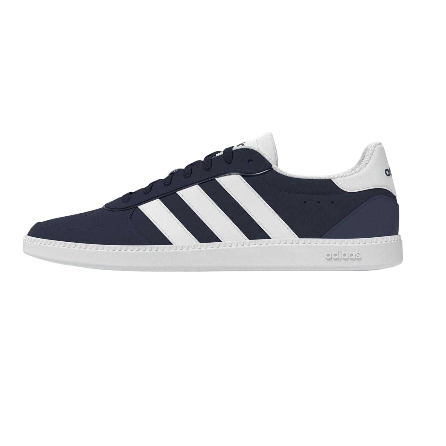 Navy-White - Back - Adidas Womens-Ladies Sleek Suede Trainers