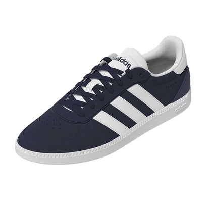 Navy-White - Side - Adidas Womens-Ladies Sleek Suede Trainers