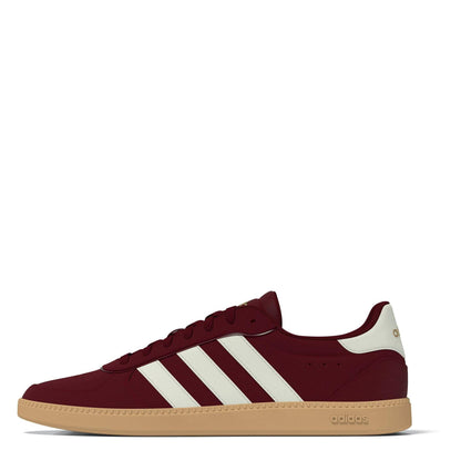 Burgundy-White - Front - Adidas Womens-Ladies Sleek Suede Trainers