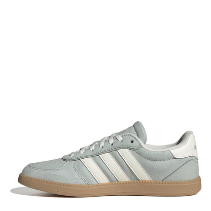 Grey-White-Gum - Back - Adidas Womens-Ladies Sleek Suede Trainers