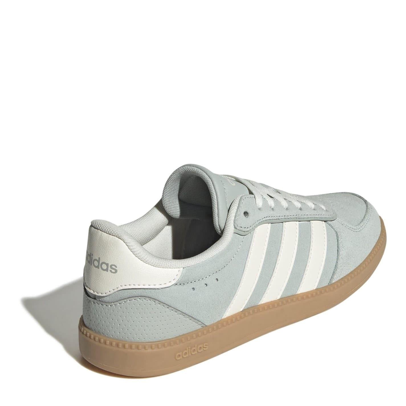 Grey-White-Gum - Lifestyle - Adidas Womens-Ladies Sleek Suede Trainers