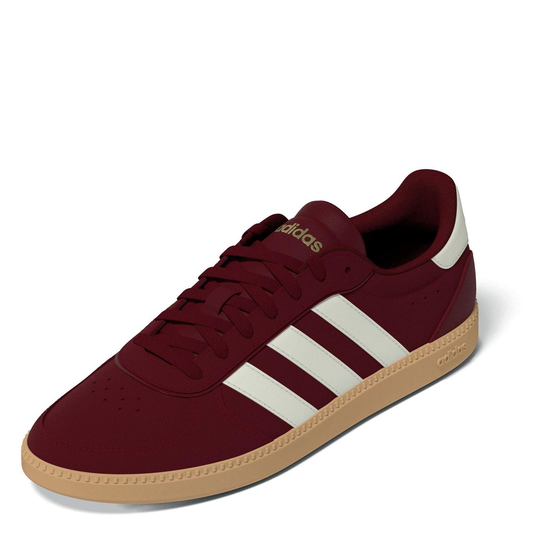 Burgundy-White - Back - Adidas Womens-Ladies Sleek Suede Trainers