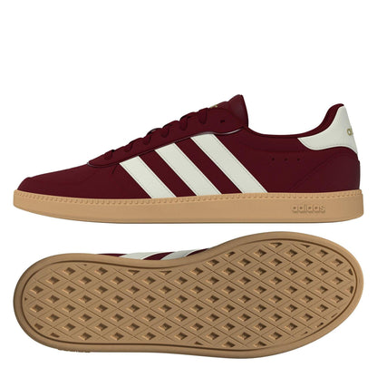 Burgundy-White - Lifestyle - Adidas Womens-Ladies Sleek Suede Trainers
