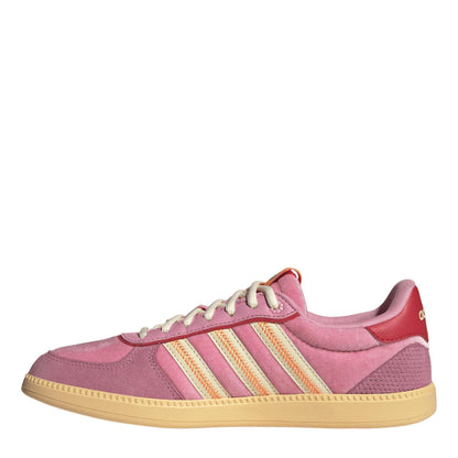 Pink - Back - Adidas Womens-Ladies Sleek Suede Trainers
