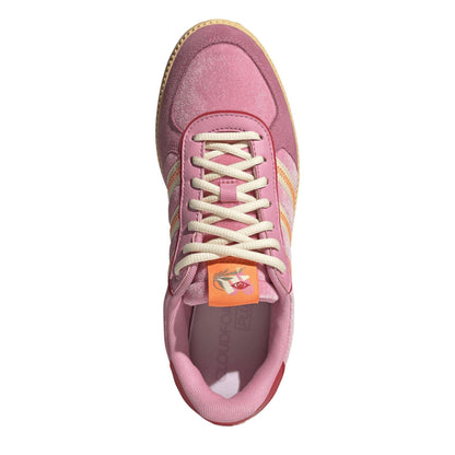 Pink - Pack Shot - Adidas Womens-Ladies Sleek Suede Trainers