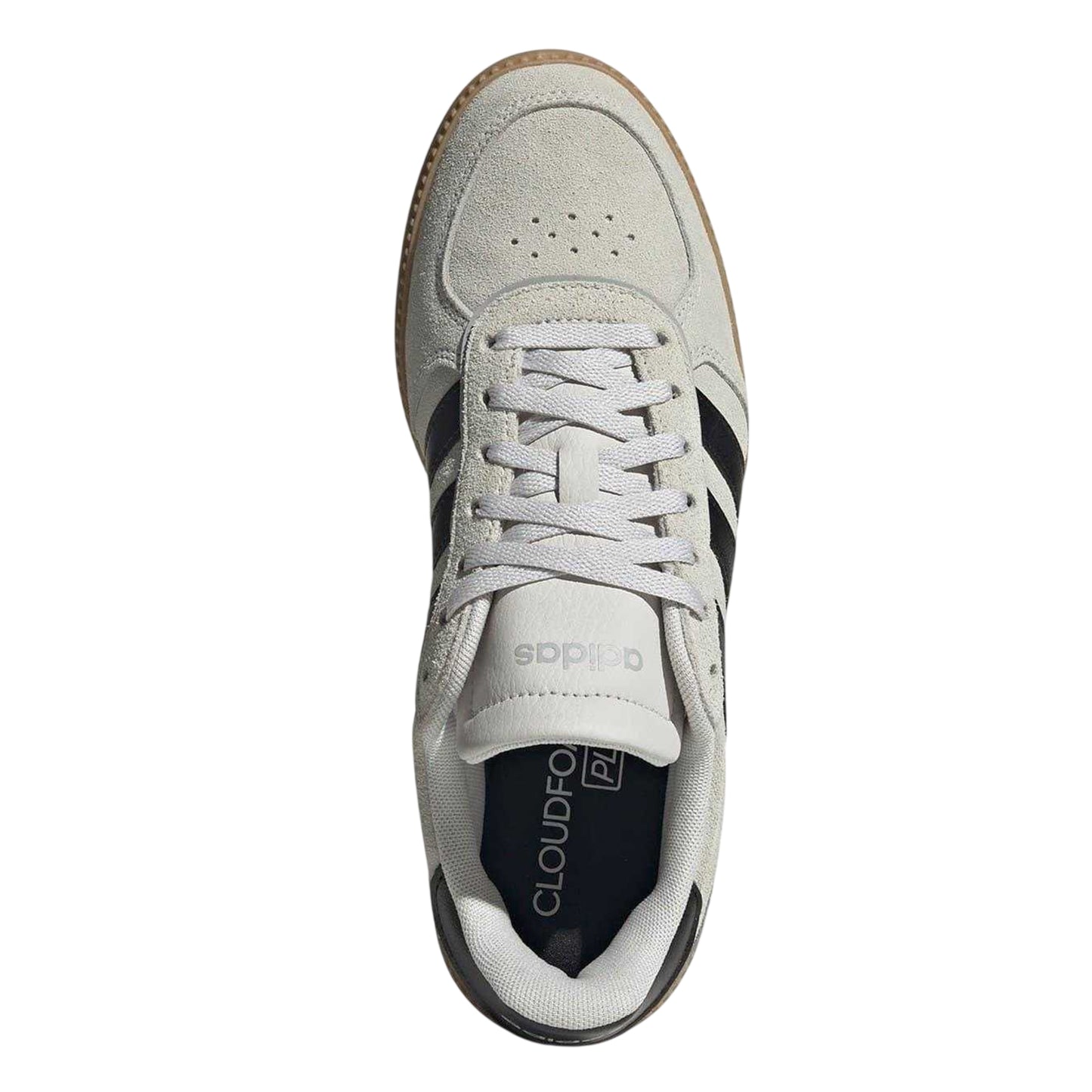 Beige-Black-Gum - Lifestyle - Adidas Womens-Ladies Sleek Suede Trainers