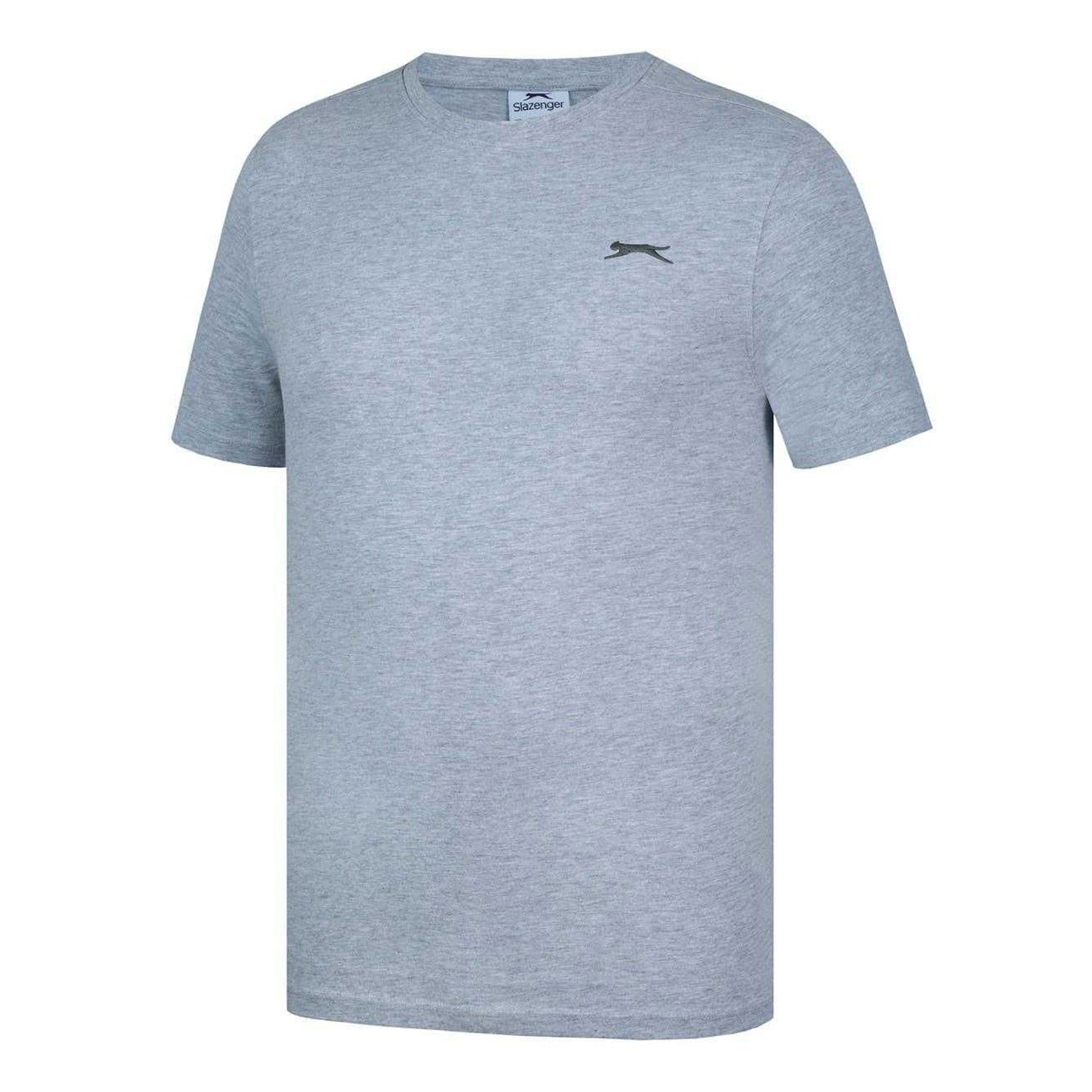 Grey Marl Marl - Side - Slazenger Mens 3D Logo T-Shirt