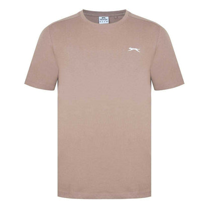 Dark Beige - Front - Slazenger Mens 3D Logo T-Shirt