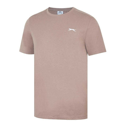 Dark Beige - Side - Slazenger Mens 3D Logo T-Shirt