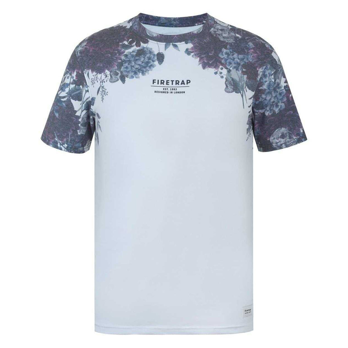 White-Navy - Front - Firetrap Mens Sub All-Over Print T-Shirt