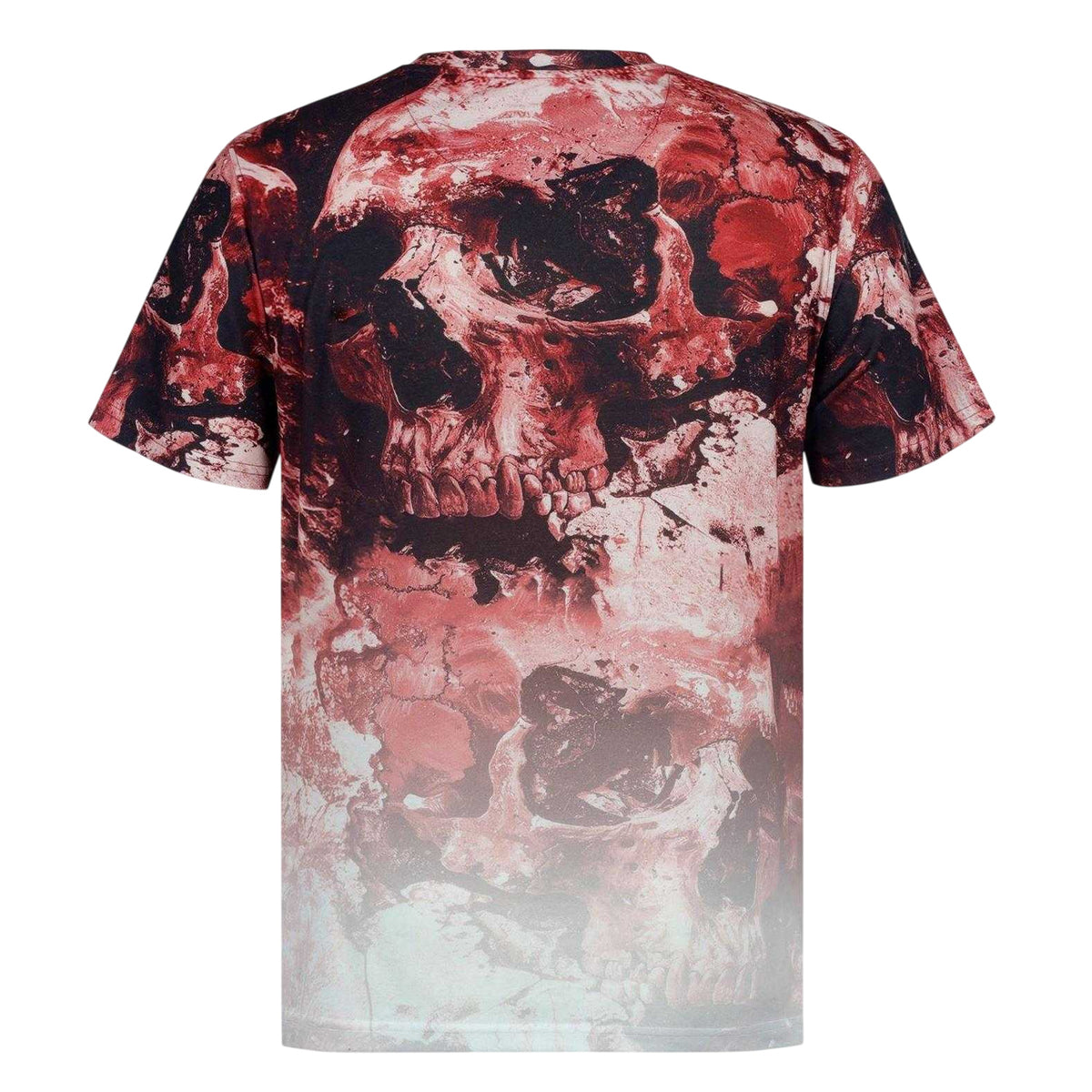 Burgundy - Back - Firetrap Mens Sub All-Over Print T-Shirt