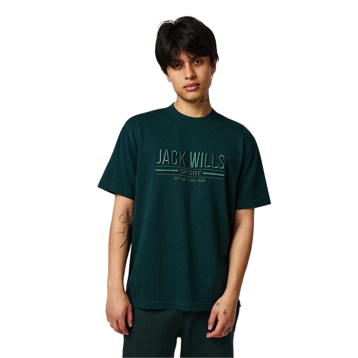 Evergreen - Lifestyle - Jack Wills Mens Embroidered Logo Regular T-Shirt