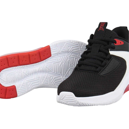 Black-White-Red - Side - Everlast Childrens-Kids Swish Trainers