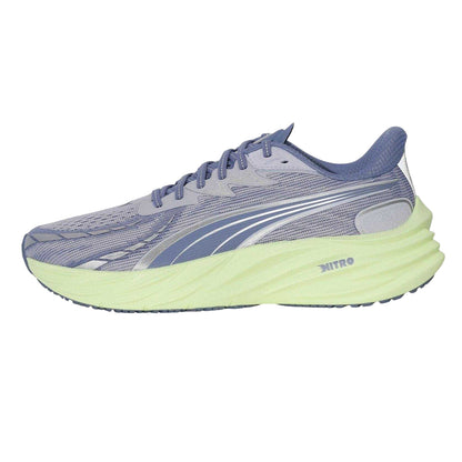 Silver-Lime - Back - Puma Mens Velocity Nitro 4 Trainers