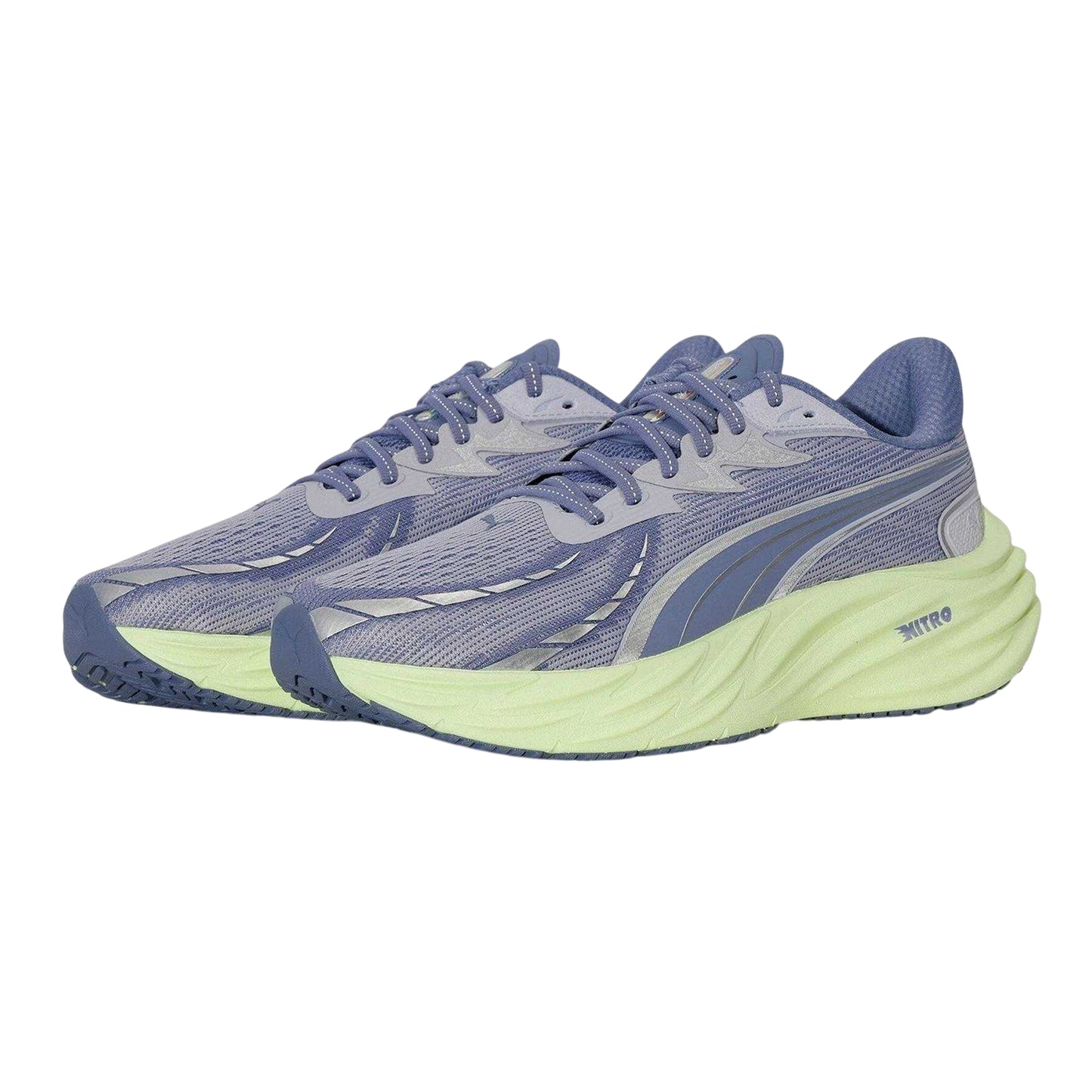 Silver-Lime - Pack Shot - Puma Mens Velocity Nitro 4 Trainers