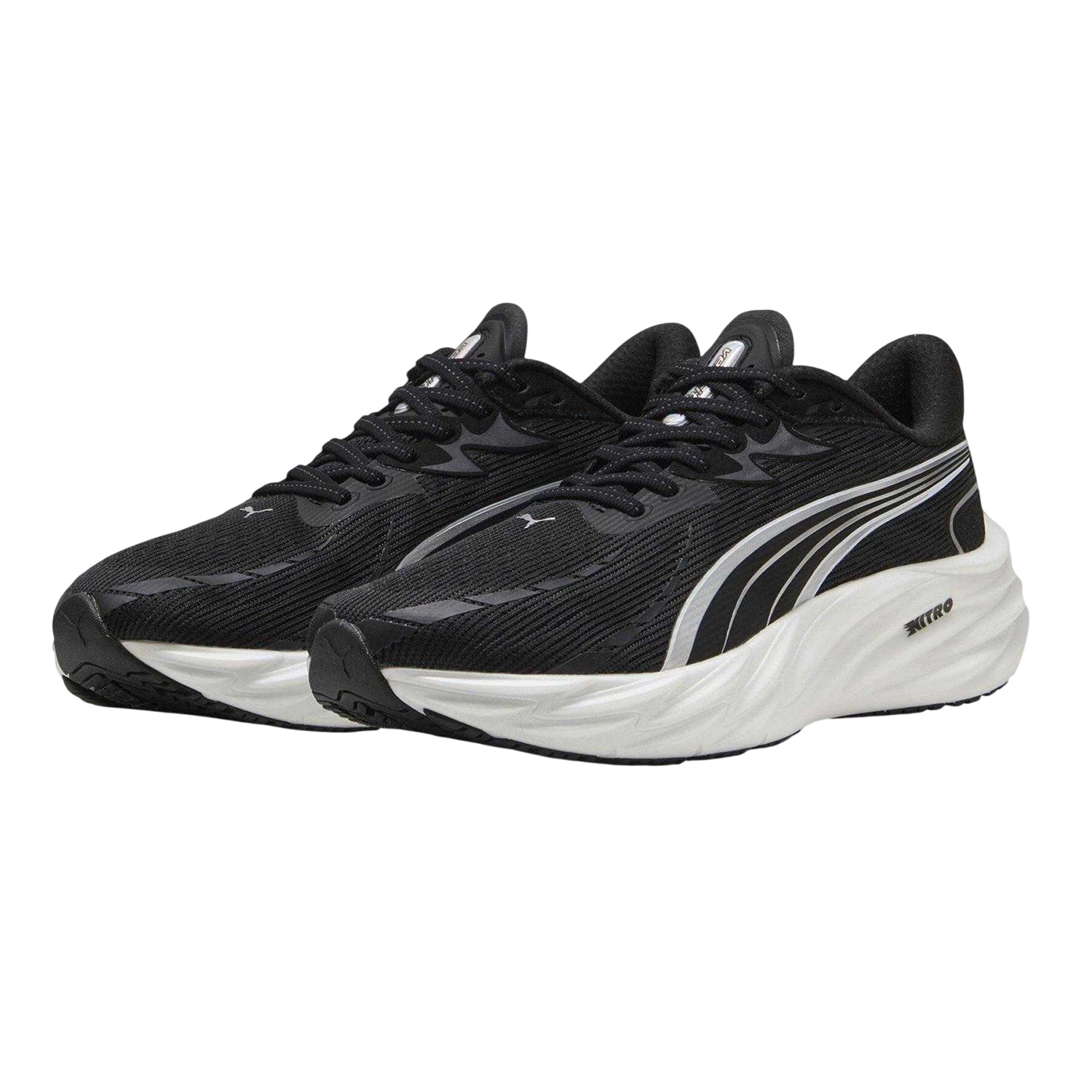 Black-White - Pack Shot - Puma Mens Velocity Nitro 4 Trainers