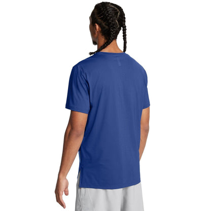 Blue - Pack Shot - Under Armour Mens Launch Elite Graphic Print Lightweight T-Shirt