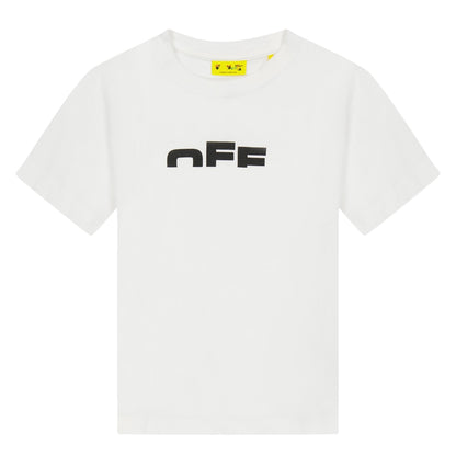 White - Front - Off White Childrens-Kids Logo Regular T-Shirt