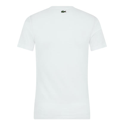 White - Back - Lacoste Mens Graphic Print T-Shirt