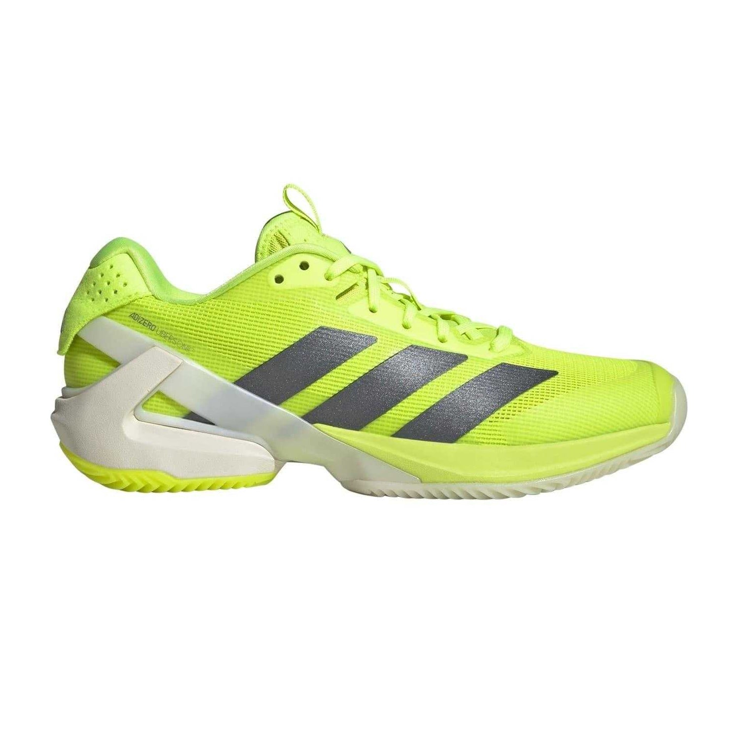 Lucid Lemon - Front - Adidas Womens-Ladies Adizero 3 Stripes Tennis Trainers