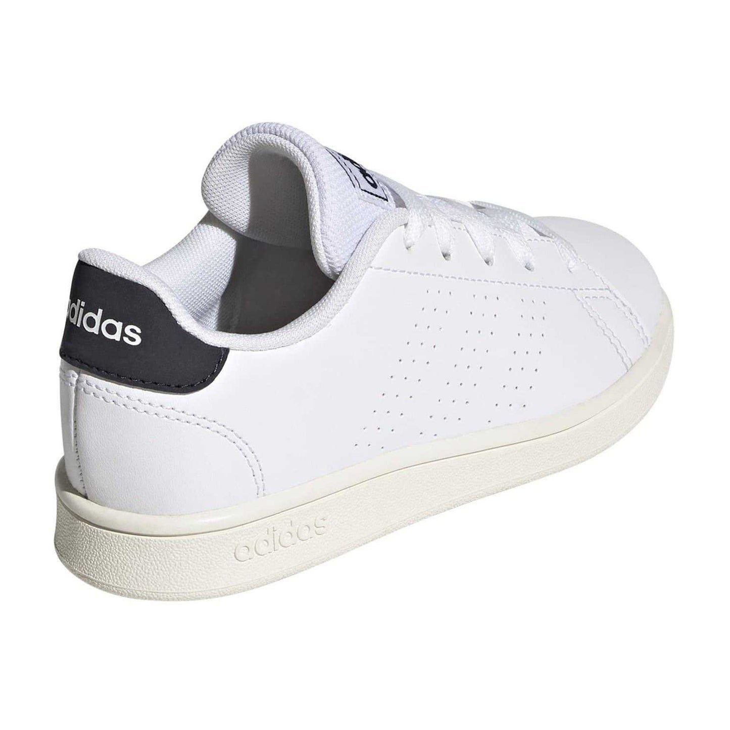 White - Back - Adidas Childrens-Kids Advantage Trainers