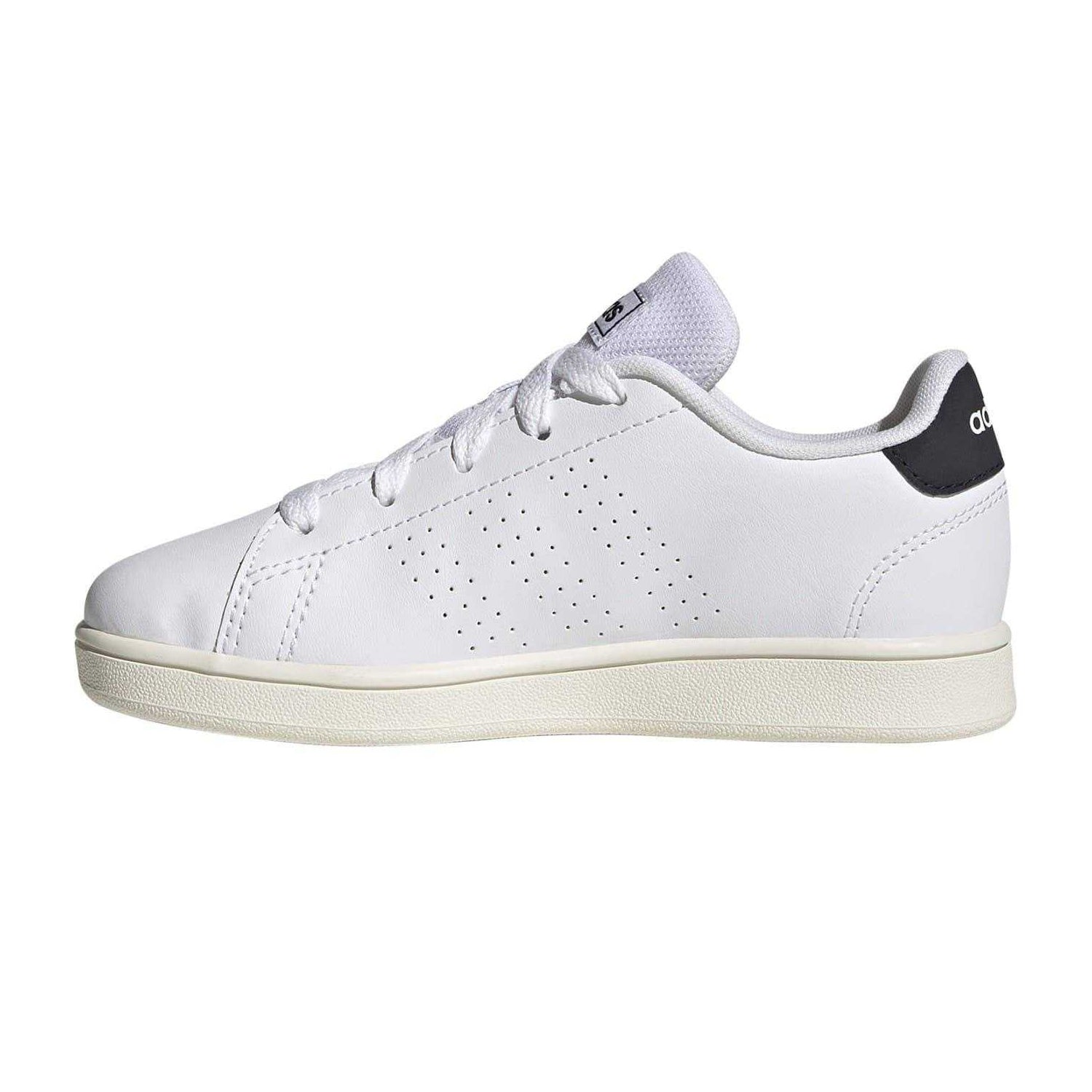 White - Side - Adidas Childrens-Kids Advantage Trainers