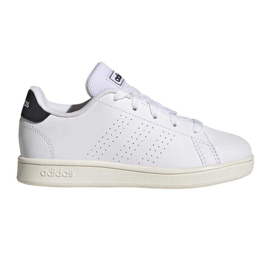 White - Front - Adidas Childrens-Kids Advantage Trainers