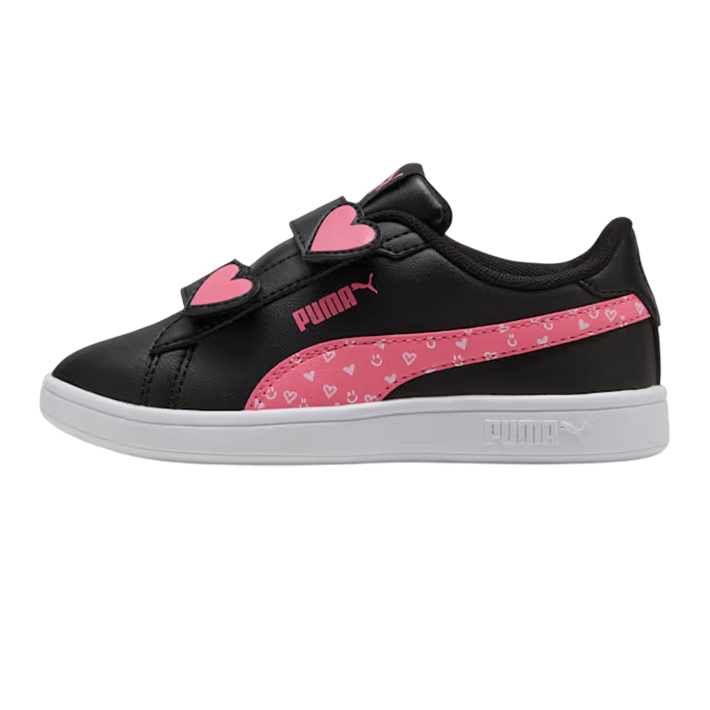 Black-Pink - Back - Puma Childrens-Kids 3.0 Glitter Flat Trainers
