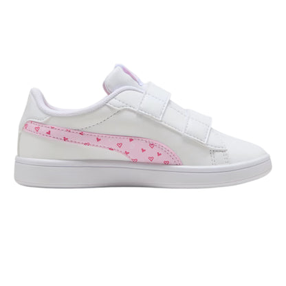 White-Pink - Front - Puma Childrens-Kids 3.0 Glitter Flat Trainers
