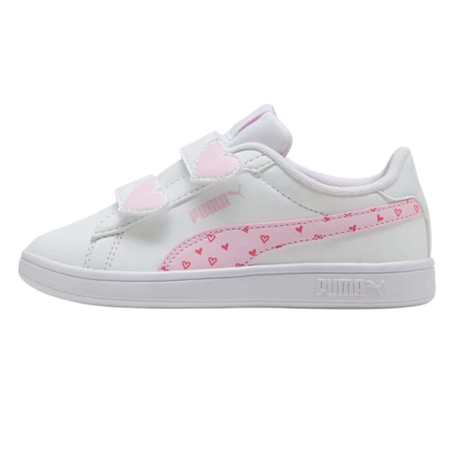 White-Pink - Back - Puma Childrens-Kids 3.0 Glitter Flat Trainers