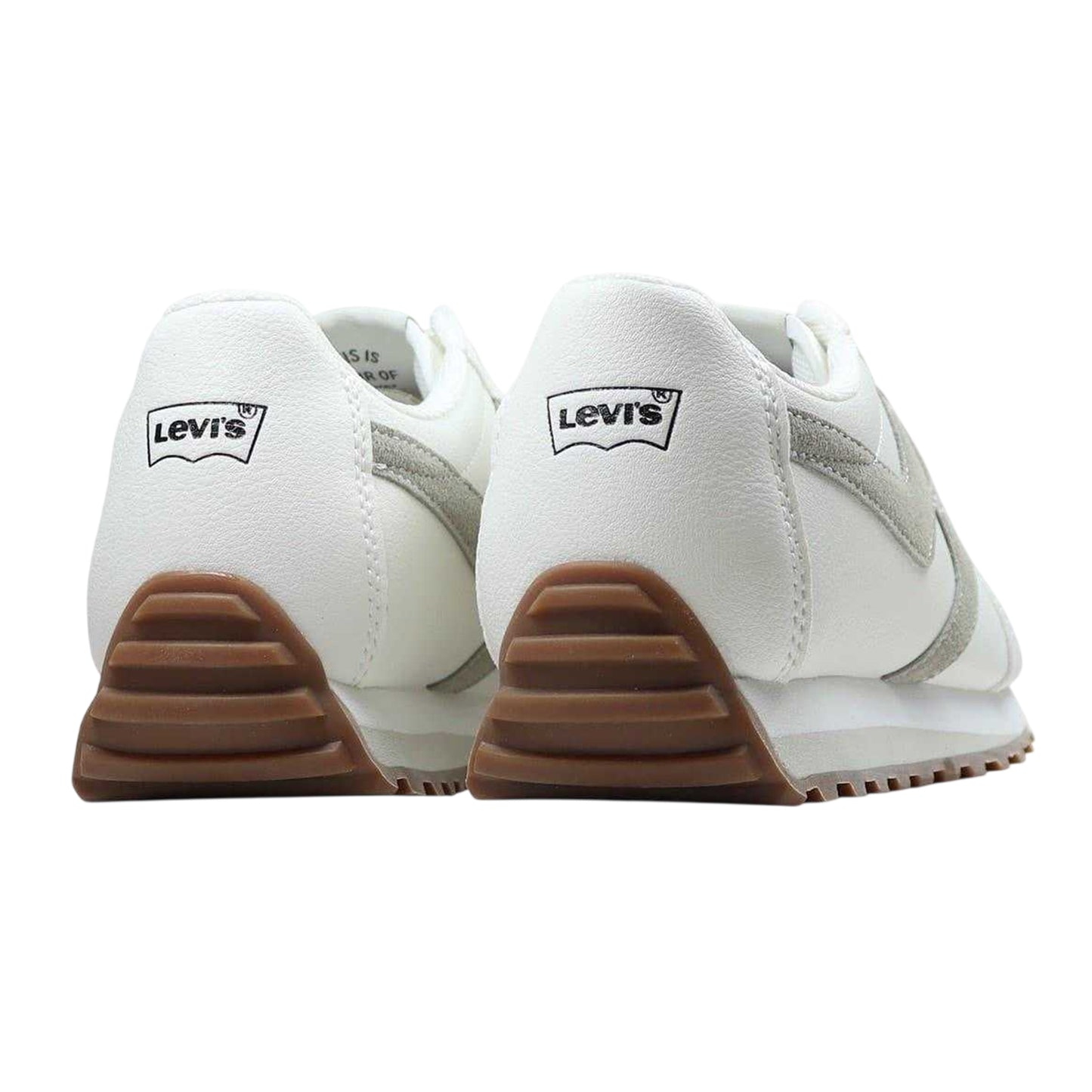 White-Stone - Back - Levis Womens-Ladies Leather Trainers
