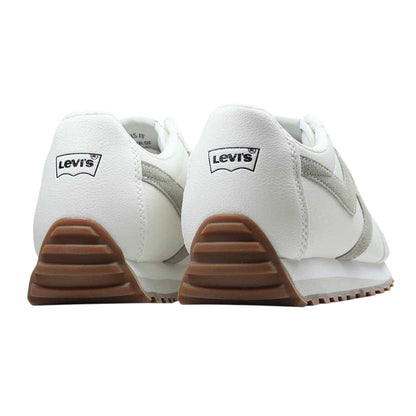 White-Stone - Back - Levis Womens-Ladies Leather Trainers