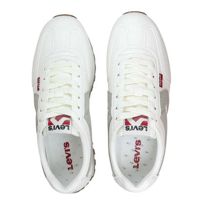 White-Stone - Lifestyle - Levis Womens-Ladies Leather Trainers