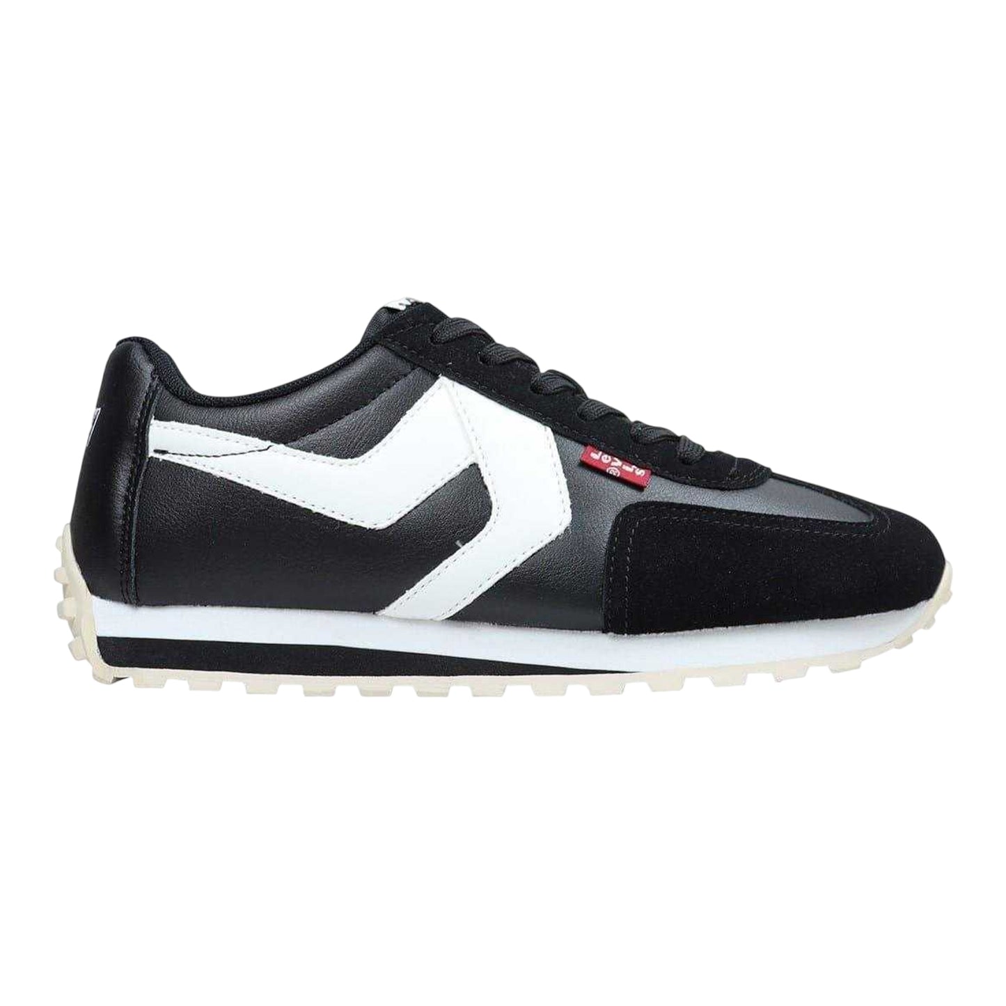 Black-White - Front - Levis Womens-Ladies Leather Trainers