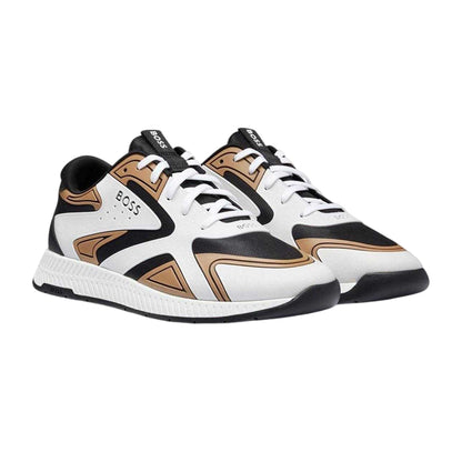Beige - Back - Boss Mens Titanium Trainers