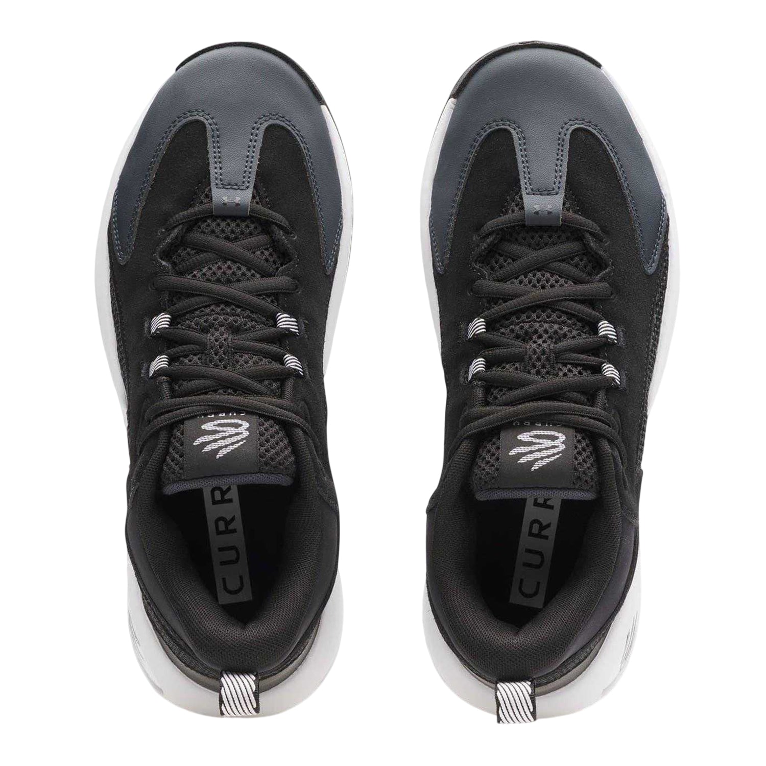 Black-Grey - Side - Under Armour Mens Curry Basketball Shoes