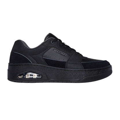 Black - Front - Skechers Mens Suede Trainers