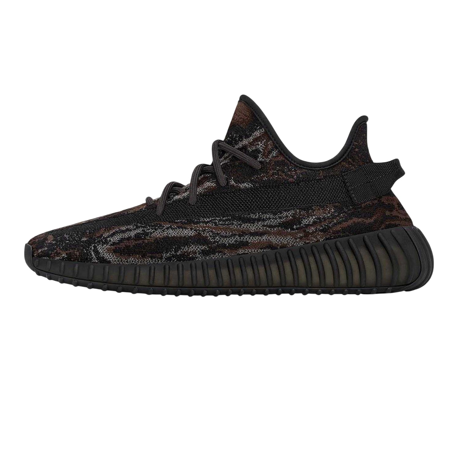 Rock Grey - Back - Yeezy Childrens-Kids Boost 350 V2 Marbled PrimeKnit Trainers