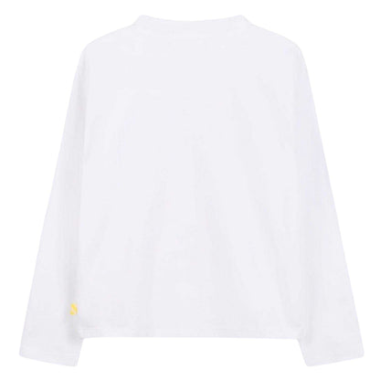 White - Back - Billieblush Girls Heart Regular Long-Sleeved T-Shirt
