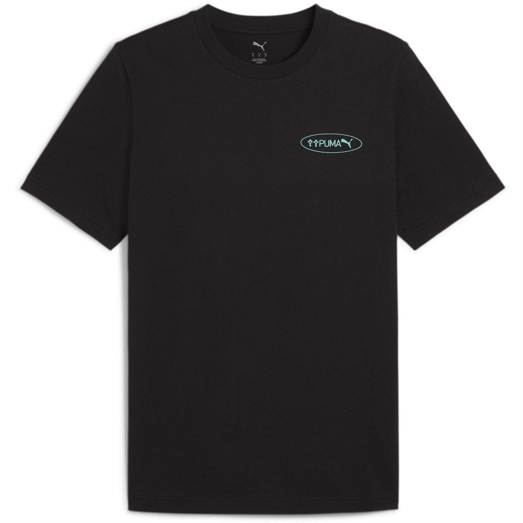 Puma Black - Front - Puma Mens ESS No.1 Logo Regular T-Shirt
