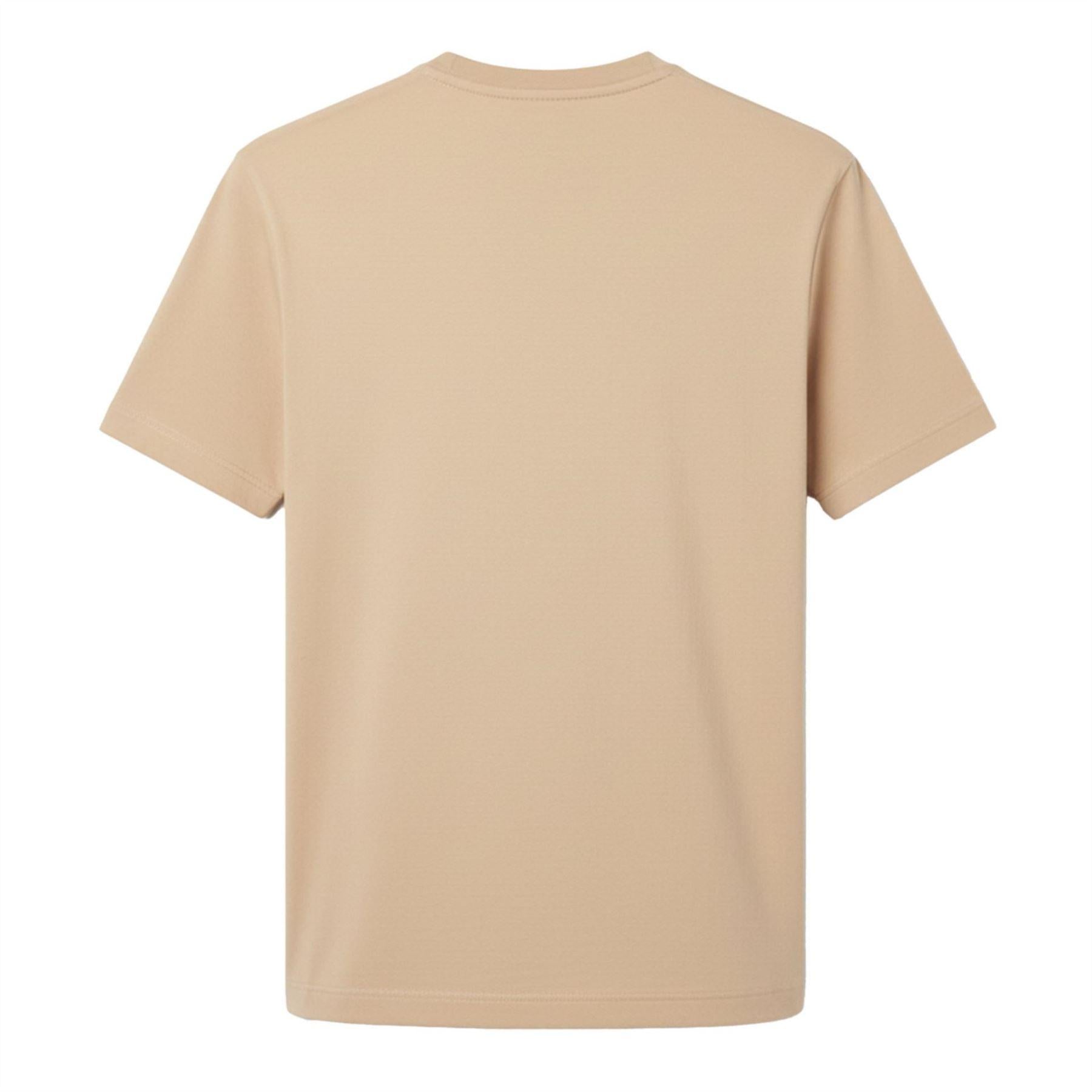 Beige - Back - Lacoste Mens Interlock Slim T-Shirt
