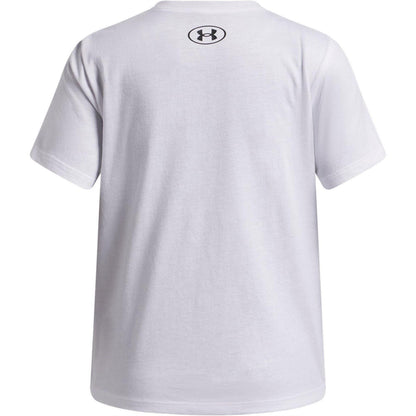 White - Back - Under Armour Girls Star Logo Regular T-Shirt