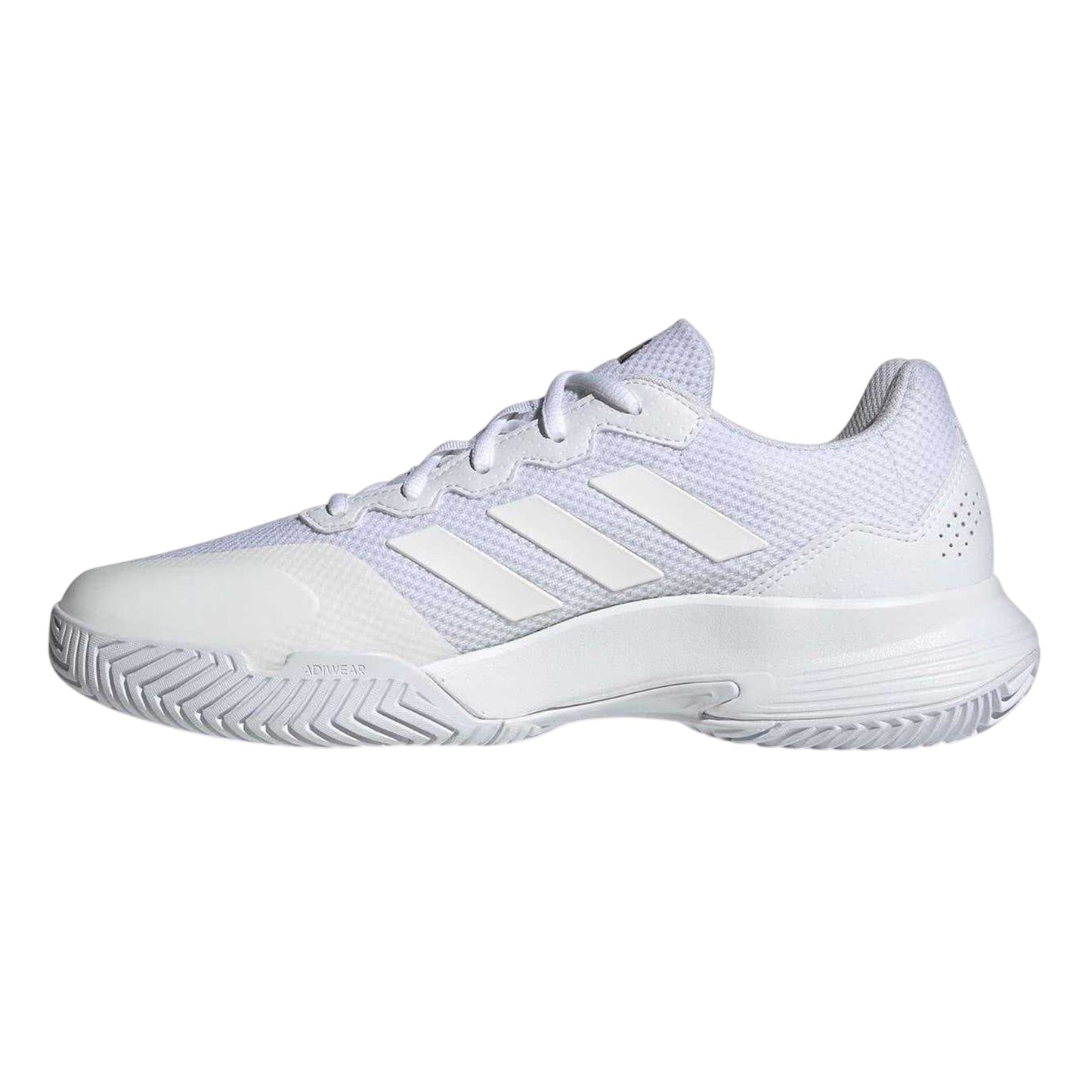 White - Side - Adidas Mens GameCourt 2.0 Tennis Shoes