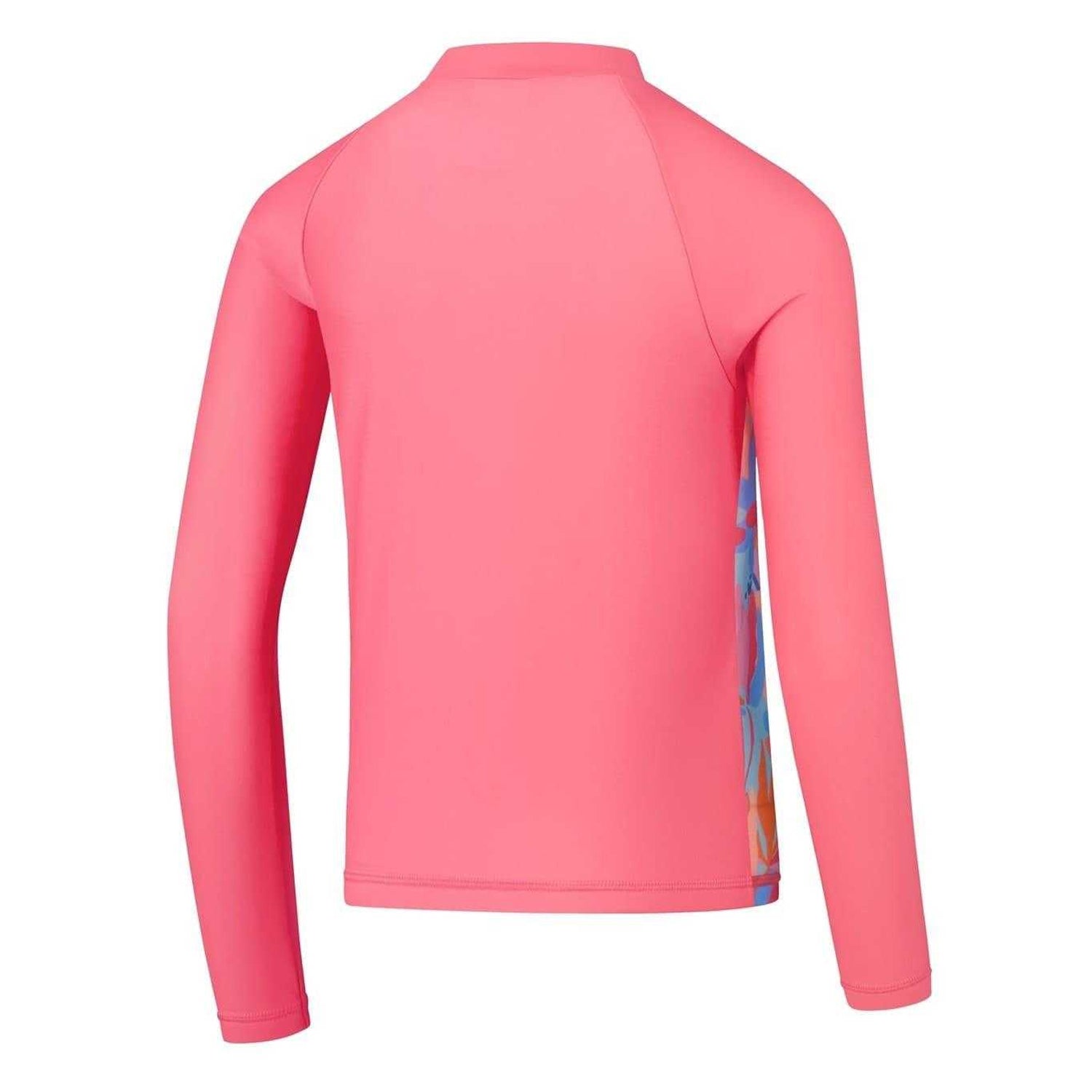 Pink-Blue - Back - Speedo Girls Regular Raglan Long-Sleeved T-Shirt