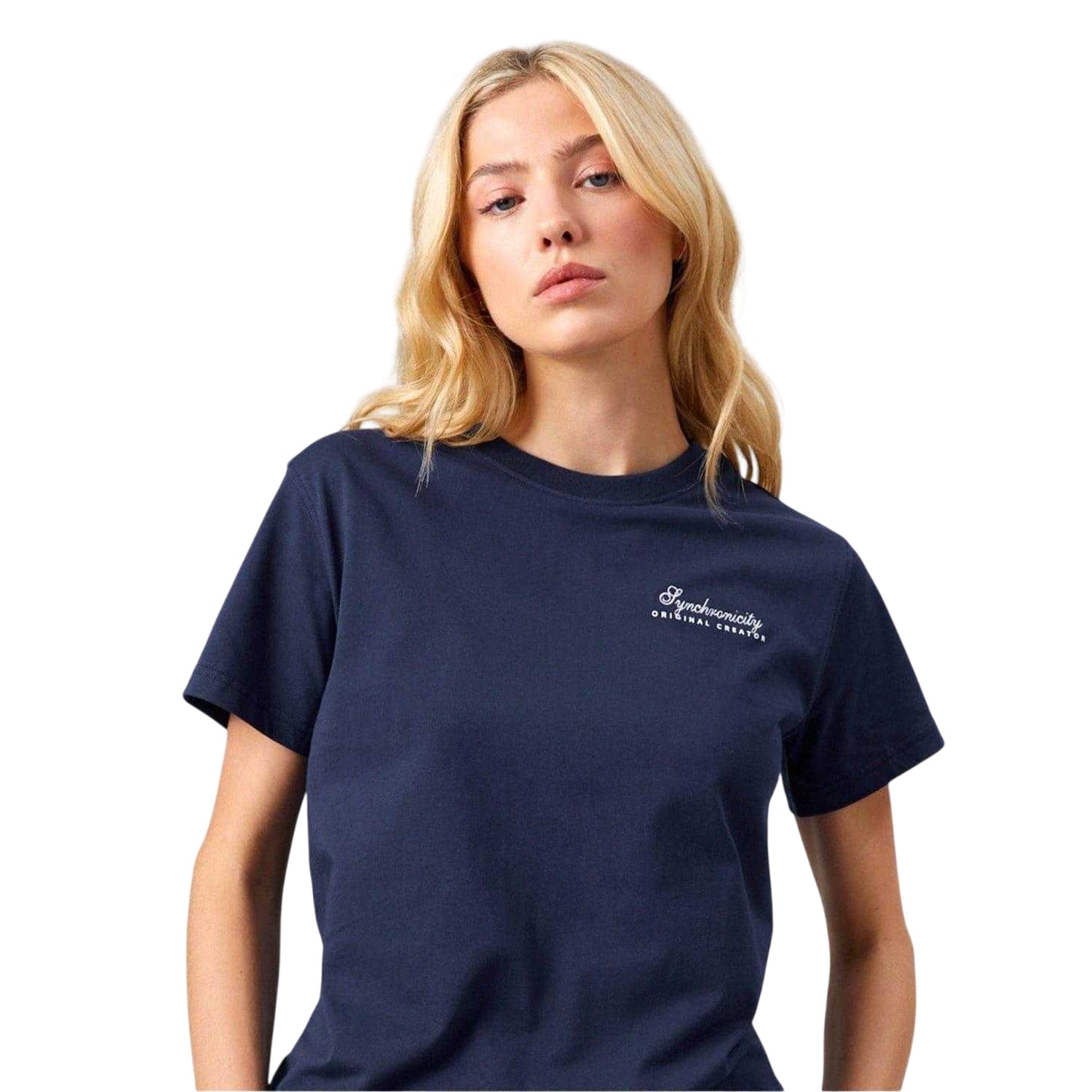 Midnight Blue - Side - Original Creator Womens-Ladies Synchronicity Plain Classic T-Shirt